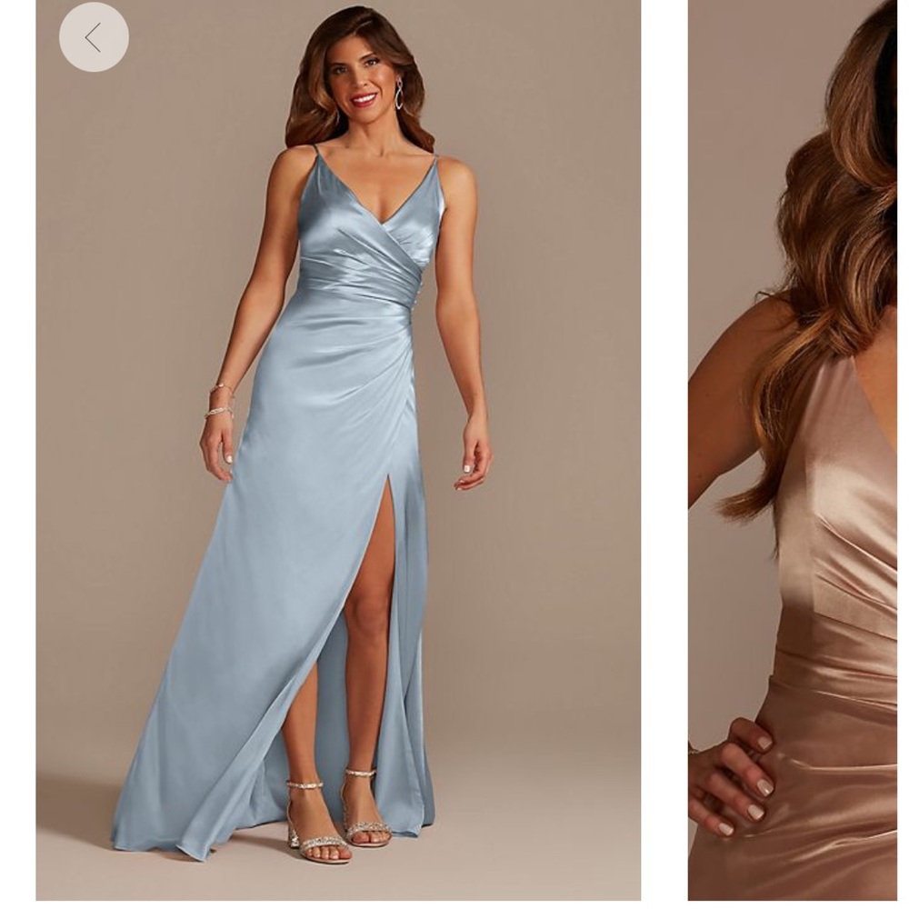 Dusty blue event dress